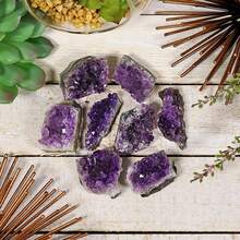 Natural Amethyst Cluster, Geode Amethyst Rock Crystal Cluster, Occult Gem Collection Specimen, Amethyst Geode, Unprocessed Natural Crystal, Christmas Gift, Indoor Decor Stone, Holiday Gift - Violet Purple - View 5