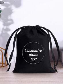 Borsa natalizia personalizzata, borsa natalizia in velluto, scatola regalo di Natale, borsa natalizia di grande capacità, stampata con nome e iniziale, borsa regalo per feste di Natale