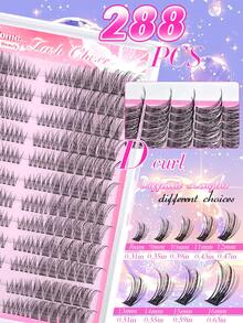 Bộ 2296/480/416 miếng mi giả riêng lẻ dung lượng cao, hiệu ứng trang điểm tự nhiên, kiểu hoạt hình và mắt mèo, nhiều loại mi giả khác nhau, hiệu ứng mi dưới tự nhiên, dày dặn, siêu mềm mại và nhẹ, bộ dụng cụ nối mi tự làm bao gồm dụng cụ trang điểm, keo dán, nhíp, cọ chải mi, phù hợp cho người mới bắt đầu sử dụng tại nhà, hàng ngày và làm quà tặng. - màu đen - Xem 8