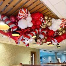 Bộ bóng bay cây thông Noel, bao gồm kẹo que lớn và nhỏ, bóng bay kẹo lá kim loại, bóng bay cao su vàng và đỏ, thích hợp để trang trí Giáng sinh, năm mới, trang trí tiệc ngày lễ, trang trí phòng, trang trí nhà cửa, đồ dùng cho tiệc Giáng sinh - Nhiều màu - Xem 3