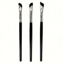 Bộ 3 cọ kẻ mắt góc cạnh, bộ cọ trang điểm mắt siêu mỏng chính xác, cọ kẻ mắt đầu nhọn, dụng cụ trang điểm mắt lông tổng hợp, du lịch, đồ dùng cần thiết khi đi du lịch, quà tặng ngày Valentine, giá rẻ, cọ trang điểm du lịch, quà tặng cho phụ nữ, chuyên gia trang điểm, bộ trang điểm chuyên nghiệp hoàn chỉnh - Cọ kẻ mắt lông mày - 3 cây - Xem 1