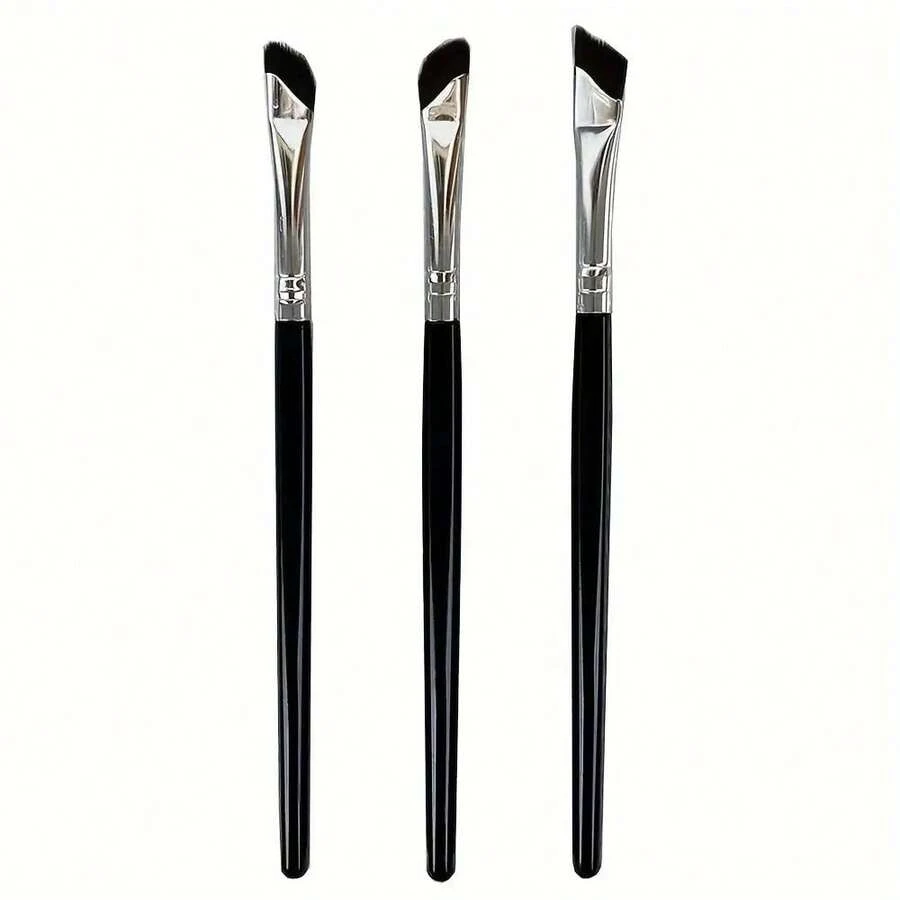 Bộ 3 cọ kẻ mắt góc cạnh, bộ cọ trang điểm mắt siêu mỏng chính xác, cọ kẻ mắt đầu nhọn, dụng cụ trang điểm mắt lông tổng hợp, du lịch, đồ dùng cần thiết khi đi du lịch, quà tặng ngày Valentine, giá rẻ, cọ trang điểm du lịch, quà tặng cho phụ nữ, chuyên gia trang điểm, bộ trang điểm chuyên nghiệp hoàn chỉnh - Cọ kẻ mắt lông mày - 3 cây - Xem 1