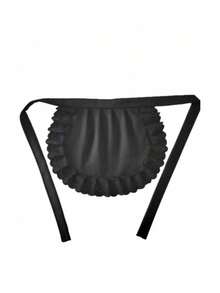 1 Piece Of Japanese-Style Maid Apron With Lace Ruffles, A Cute Kawaii Heart-Shaped Maid Outfit, Perfect For Cosplay Lolita Party Wear, Featuring A Fitted Faux Leather Girdle, And A Super Cute Maid Outfit Set! - Multicolor - View 14