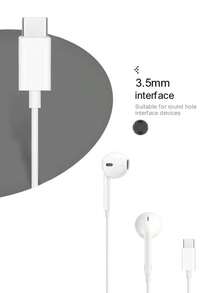 Apple Apple/Apple Original EarPods Wired Headphones USB-C Connector Genuine - trắng - Xem 3