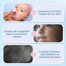 Irrigador Nasal de Jeringa para Niños - Set de 6 Piezas de 10 ml, con 10 Cabezales de Silicona, Reutilizable y Portátil en Estuche - Blanco - Multicolor - Ver 4