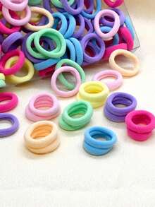 Colored Hair Bands For Girls, 100/500/1000pcs/Pack, Polyester Nonwoven Fabric, Mixed Colors - Perfect Gift For Students - Multicolor - View 4