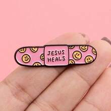 Jesus Heals Enamel Pin Lapel Pins Badges On Backpack Women's Brooch Clothes Gift Jewelry Fashion Accessories - Nhiều màu - Xem 6
