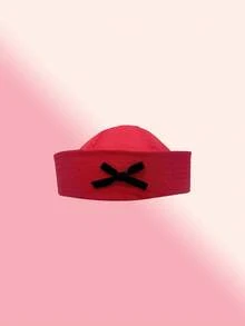1 pièce Casquette de marin infirmière avec nœud papillon, design d'écharpe de marin rose, légère et confortable à porter, parfaite pour les fêtes à thème, le cosplay, les sorties quotidiennes et les cadeaux de vacances