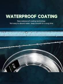 50米隐形氟碳鱼线下沉迅速、顺滑耐用，高强度诱饵鱼线，3-25磅，适用于淡水和咸水 - 無色 - 查看 4
