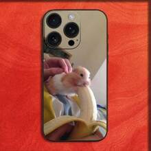 Handyhülle für iPhone 16,15,14,13,12,11,Pro,XS,Max,XR,Plus,E,Mini Schwarz Süß Lustig Hamster Maus Stoßfeste Hülle