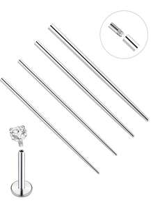 Set da 5 pezzi di piercing per il naso funzionali, in argento sterling con motivo farfalla alla moda, con zirconia cubica incastonata, ipoallergenici, adatti per piercing al naso e uso quotidiano