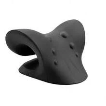 Almohada de masaje cervical para el hogar, masajeador de cuello con estiramiento Shiatsu por gravedad, almohada cervical, almohada de masaje para cuello y hombros, bolsa de riqueza - Negro - Ver 1