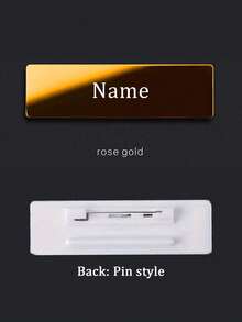 1pc Customized Engraved Magnetic Stainless Steel Name Tag Card Holder Badge For Office School Enterprise - Multicolor - View 15