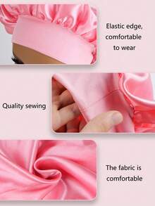 Mũ ngủ lụa, mũ trùm tóc satin, mũ ngủ lụa mềm mại có dây chun, mũ trùm tóc lụa cho nữ tóc xoăn, mũ ngủ lụa satin rộng vành màu trơn có dây chun, mũ ngủ thời trang mềm mại, thoáng khí, thoải mái, phù hợp cho cả ngày đi học. Thích hợp cho mặc hàng ngày, mặc ở nhà, dự tiệc, làm đẹp, đi học, mũ ngủ, mũ cỡ lớn cho nữ, ngày lễ tình nhân, đồ dùng làm tóc, thợ làm tóc, tiệm cắt tóc, salon, đồ dùng cần thiết khi đi nghỉ mát, sản phẩm chăm sóc tóc, tiệm cắt tóc, quà tặng Valentine, đồ dùng du lịch cho nữ, dụng cụ làm tóc. - Hồng - Xem 5