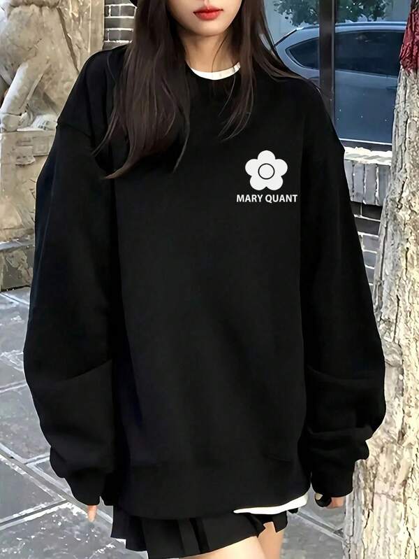 Made In Japan, Spring/Summer Cotton, Round Neck, Loose Fit, Versatile, Simple, English Print Short-Sleeve T-Shirt