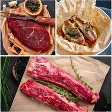 Rollo de papel de carnicero marrn para ahumar carne, sin encerar, 12x 60 pies, papel de envoltura de melocotn para ahumar carne, pechuga, cangrejo de ro o camino de mesa - marrón 60 pies - Ver 6