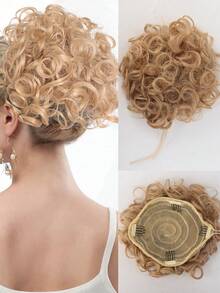 Synthetic Messy Bun Hair Piece 60g Elastic Drawstring Loose Wave Curly Hair Buns Hair Piece Extensions For Women Dark Brown - Dark Brown - View 15