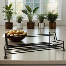 2 - Tier Kitchen Bathroom Organizer Spice Rack With Paper Towel Holder, Wall MountedFreestanding Metal Shelf Countertop Cabinet Pantry Shower Storage, 3 Removable Hooks Gifts, 2 Pack - Negro mejorado. - Ver 3