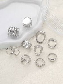 Women Ring Sets - Silver - View 5