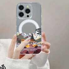 Compatible con phone 16 Pro, 15/14 Plus, 13/12/11 Pro. Nueva funda magnética transparente de acrílico con diseño clásico y resistente. Funda de alta calidad para hombres y mujeres. - Colores mixtos 1 - Ver 6