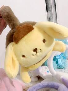 SANRIO 1pc Cute Cartoon Solid Color Hello Kitty Plush Ear Muffs, Casual Outdoor Bicycle Warm Earmuffs, Thick Fur Ear Covers, Suitable For Autumn/Winter - Multicolor - View 7