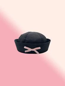 1 pièce Casquette de marin infirmière avec nœud papillon, design d'écharpe de marin rose, légère et confortable à porter, parfaite pour les fêtes à thème, le cosplay, les sorties quotidiennes et les cadeaux de vacances