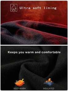 2条装加大码女士保暖加厚高腰打底裤，冬季运动保暖加厚紧身裤柔软瑜伽裤，女装 - 彩色 - 查看 8