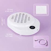 迷你可充电美甲吸尘器，美甲师专用，紧凑型真空风扇吸尘器，无线吸尘器，美甲修脚工具，适用于亚克力指甲抛光，附赠10张滤纸，圣诞节和情人节礼物 - 彩色 - 查看 7