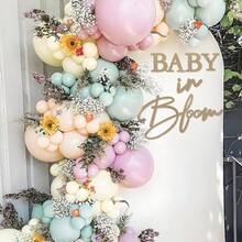 DBaby In Bloom Sign 16 X24 Felt Letter Baby Shower Sign Baby In Bloom Party Decor Backdrop For Boy Or Girl Baby Shower Gender Reveal 1st Birthday Gillter Gold - 閃光金 - 查看 5