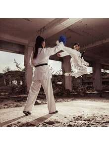 2PCS Boxing Mitts, Punching Mitts, Kickboxing Muay Thai Pads, Training Boxing Target Pads/Gloves, Martial Arts Youth, Men & Women (PU Leather) - Azul - Ver 9