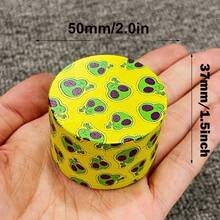 Molinillo de hierbas lindo de 2 pulgadas (50 mm) de 4 capas, manual, de metal, aleación de zinc con diseño de calavera, accesorio para fumar, herramienta de regalo - 2 pulgadas/50 mm - Ver 7