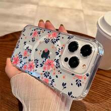 Teléfono: Funda magnética transparente de alta definición con diseño de flor rosa, resistente a caídas. Compatible con phone 16/16 Pro/16 Pro/16 Plus/15/ 15 Pro/ 15 Pro/ 15 Plus/ 14/ 14 Pro/ 14 Pro/ 14 Plus/ 13/ 13 Pro/ 13 Pro/ 12/ 12 Pro/ 12 Pro/ 11/ 11 Pro/ 11 Pro/ X/ XS/ S22/ S22 Plus/ S22 Ultra/ S23/ S23 Plus/ S23 Ultra/ S24/ S24 Plus/ S24 FE/ S24 - transparente - Ver 6