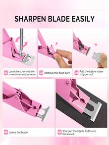 Nail Clippers,Pink False Nail Tip Cutter,Adjustable Nail Clippers,Acrylic Nail Cutter With 15PCS Magnet,Violet Red Premium Adjustable Nail Clippers With Magnets Sizers For Acrylic Nails,Stainless Steel Nail Cutter Trimmer For Artificial Fake False Tips