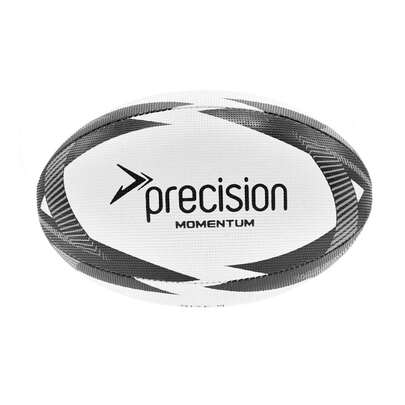 Precision Momentum Rugby Training Ball (White/Black/Grey) - 100% Mixed - (RD3737)