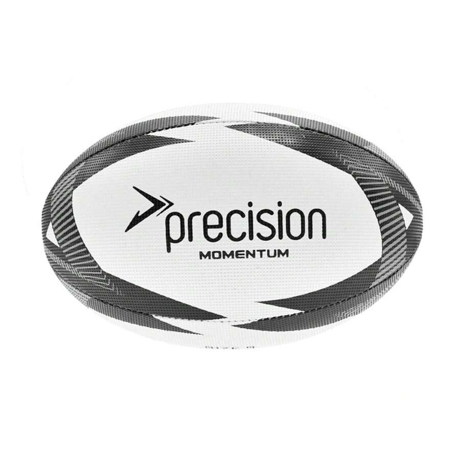 Precision Momentum Rugby Training Ball (White/Black/Grey) - 100% Mixed - (RD3737) - White - View 1