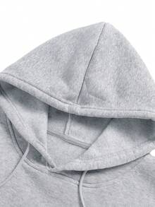 Plus Size Men's Loose Fit Hoodie Sweatshirt, Lightweight Fleece Warm Hooded Pullover, Suitable For Big Belly, Holiday Gift