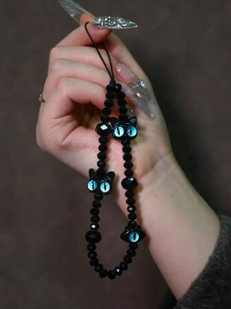 Island Sweetheart Girl Style Phone Case Lanyard, Handmade Beaded Earphone Holder, Phone Anti-Lost Strap, Bag Pendant, New