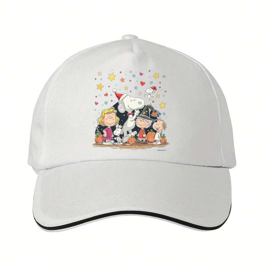 SNOOPY Whimsical And Fun Adventure, Holiday-Themed Fashion Baseball Cap - 白色1212 - 查看 1