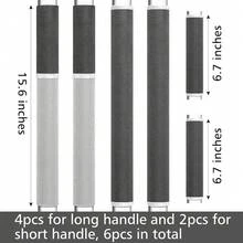 MRKG Refrigerator Door Handle Covers, Washable Without Fading Or Cracking, Keep Your Kitchen Appliance Clean From Smudges, Drips, Food Stains, Oil, 2 Pieces (Black) - Grey/Black - View 7