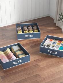 1 Piece Large Capacity Portable Wardrobe, Modern Minimalist Style, Solid Color Fabric Cover, Easy Assembly Clothing Organizer, Design With Separate Hanging Area And Storage Drawers, Steel Frame Structure, Suitable For Home, Bedroom, Apartment, Room Storage Furniture - Multicolor - View 8