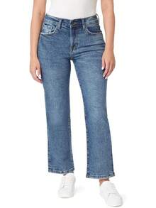 Kensie Jeans The Ella High-Rise Straight Leghalloween - Melboune With Destruction - View 9
