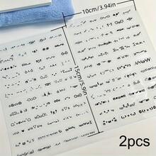 4/10 件可爱手绘贴纸，卡通主题，自粘闪光贴纸贴花，不对称形状，哑光表面，适用于日记和剪贴簿，动漫贴纸 - 彩色 - 查看 13