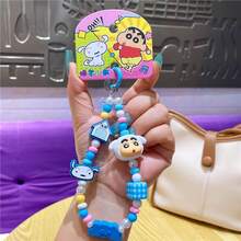 蜡笔小新套装：超人小新手链扣和串珠手机挂饰，DIY 可爱动漫配件，手机/包/相机防丢带，耐用，怀旧收藏品，情侣/粉丝的完美礼物，跨境热销 - 彩色 - 查看 3