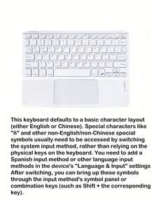 AKKHOO Tastiera senza fili con touchpad, ricaricabile, mini tastiera compatibile con iPad e tablet