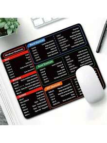 ProMaster Keyboard Shortcut Mouse Pad - Thick Non-Slip Rubber Material, Improves Work Efficiency, Size 9.45 X 7.9 Inches, Compatible With Microsoft Word And Excel On Windows, Ergonomic Design For Comfortable Use. Back To School Gaming Mouse Pad, Desktop Accessory, Office Supplies, Office Desk Accessory, Mouse Pad. - Multicolor - View 8
