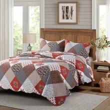 Twin Quilt Bedding Set - Lightweight Bedspreads, 2-Piece Microfiber Reversible Coverlets, Retro Bed Cover, Twin Size All Season Quilts - Grey - 莧菜紅 - 查看 2