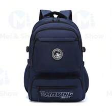 New Men's Large Capacity Backpack, Couple Backpack, College School Backpack, High School Campus Travel Backpack, Fashion Double-Sided Backpack - 藍色 - 查看 1