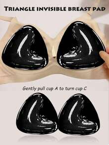 1 Par de Almofadas Adesivas Autoadesivas Dupla Face, Almofadas Adesivas para o Peito, Almofadas de Enchimento Reutilizáveis, Almofadas Invisíveis Grossas para Sutiã e Maiô Bikini, À Prova d'Água para Natação