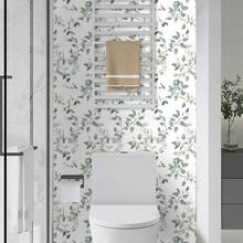 Tapet verde cu frunze de eucalipt - autocolant de perete autoadeziv din vinil, detașabil și impermeabil pentru decorul casei și renovarea pereților camerei de zi, dormitorului, bucătăriei, decor de perete estetic de toamnă - Multicolor - Vizualizare 10