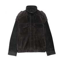 DEEKA Autumn/Winter New Arrival Women's Fashion Suede-Feel Leather Jacket, European And American Style Spring - Maroon - View 1